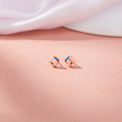 Pop Prism Gold Stud Earrings for Women