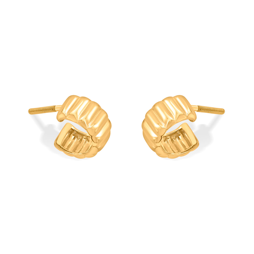 Crown Ridge Gold Hoops & Huggies Earrings for Women