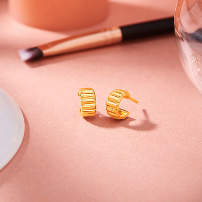 Crown Ridge Gold Hoops & Huggies Earrings for Women