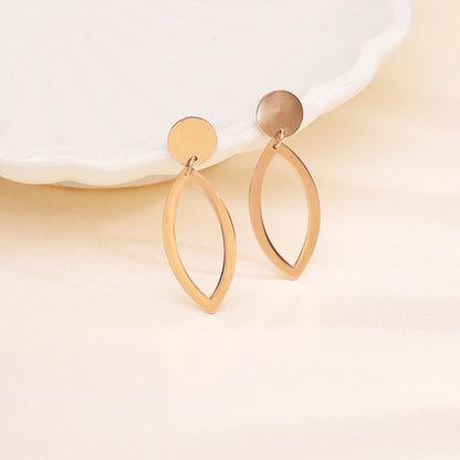 Olive Curve Gold Drops & Danglers Earrings for Women