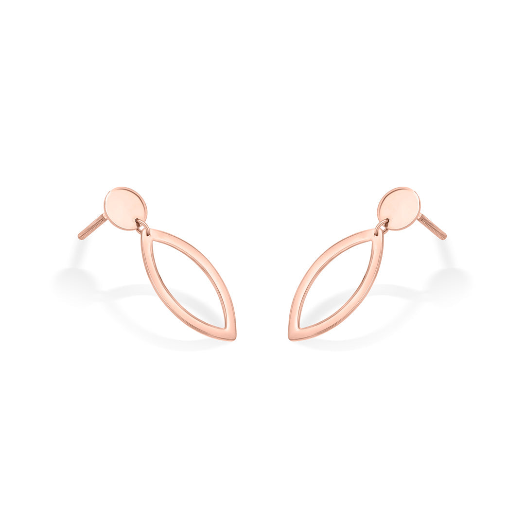 Olive Curve Gold Drops & Danglers Earrings for Women