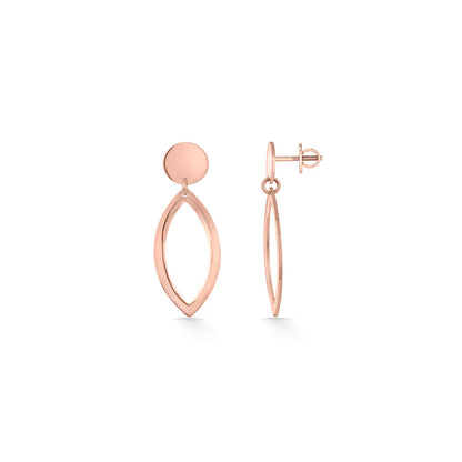 Olive Curve Gold Drops & Danglers Earrings for Women
