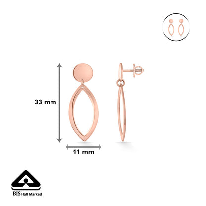 Olive Curve Gold Drops & Danglers Earrings for Women