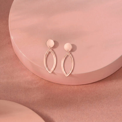 Olive Curve Gold Drops & Danglers Earrings for Women