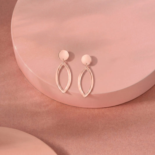 Olive Curve Gold Drops & Danglers Earrings for Women