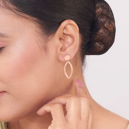 Olive Curve Gold Drops & Danglers Earrings for Women