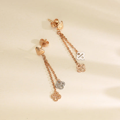 Rosé Chain Gold Drops & Danglers Earrings for Women