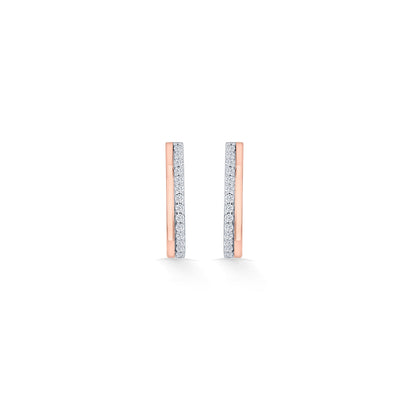 Dual Strand Diamond & Gold Hoops & Huggies Earrings for Women