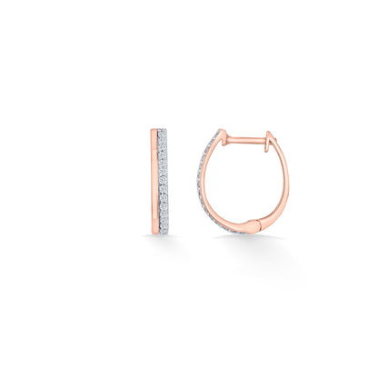 Dual Strand Diamond & Gold Hoops & Huggies Earrings for Women