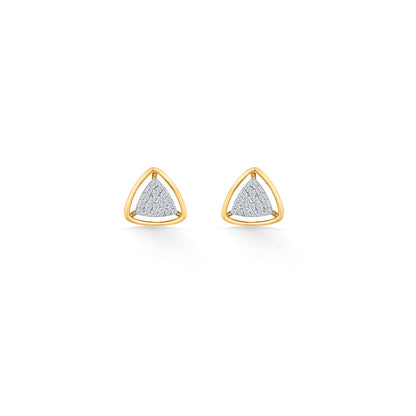 Nova Trio Diamond & Gold Stud Earrings for Women