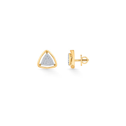 Nova Trio Diamond & Gold Stud Earrings for Women