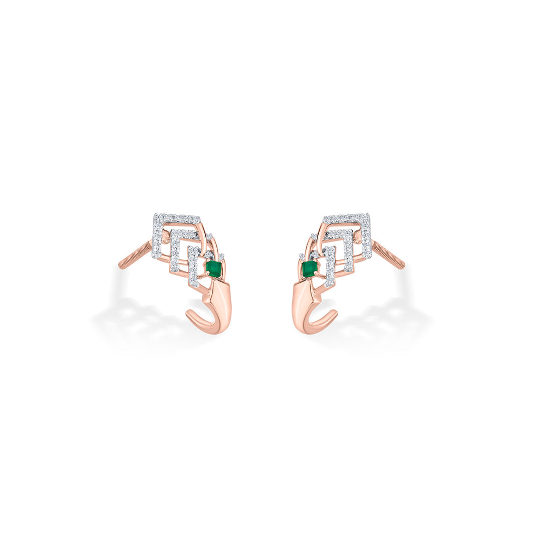 Emerald Path Diamond & Gold Hoops & Huggies Earrings for Women