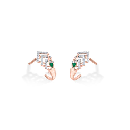 Emerald Path Diamond & Gold Hoops & Huggies Earrings for Women