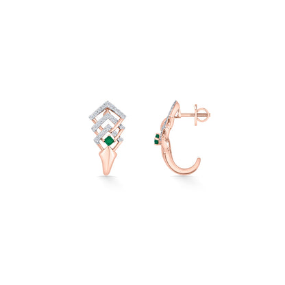 Emerald Path Diamond & Gold Hoops & Huggies Earrings for Women