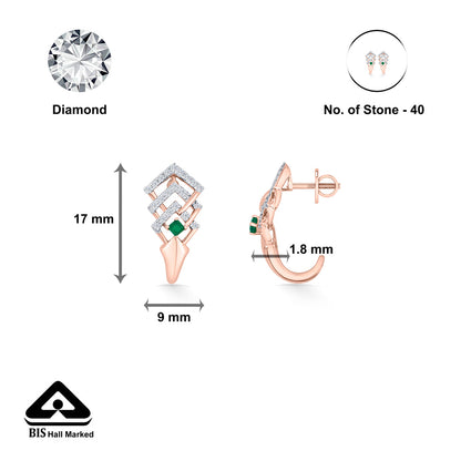 Emerald Path Diamond & Gold Hoops & Huggies Earrings for Women