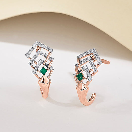 Emerald Path Diamond & Gold Hoops & Huggies Earrings for Women