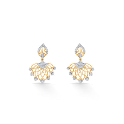 Regal Spark Diamond & Gold Drops & Danglers Earrings for Women