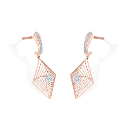 Vortex Spark Diamond & Gold Drops & Danglers Earrings for Women