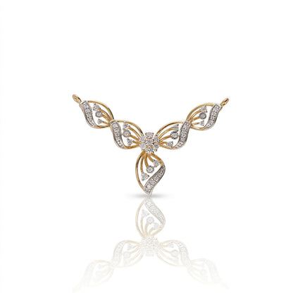 Petals of Harmony 9kt Diamond Mangalsutra Pendant