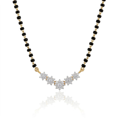 Everstrung Flowers 9kt Diamond Mangalsutra