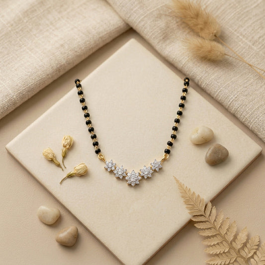 Everstrung Flowers 9kt Diamond Mangalsutra