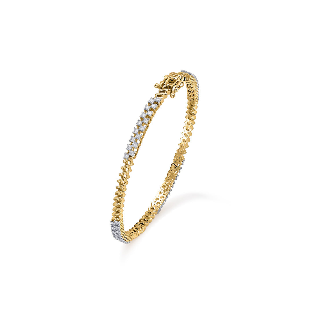 Aura Spark Diamond & Gold Bangles for Women