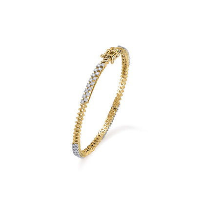 Aura Spark Diamond & Gold Bangles for Women