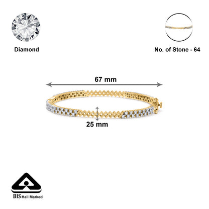 Aura Spark Diamond & Gold Bangles for Women