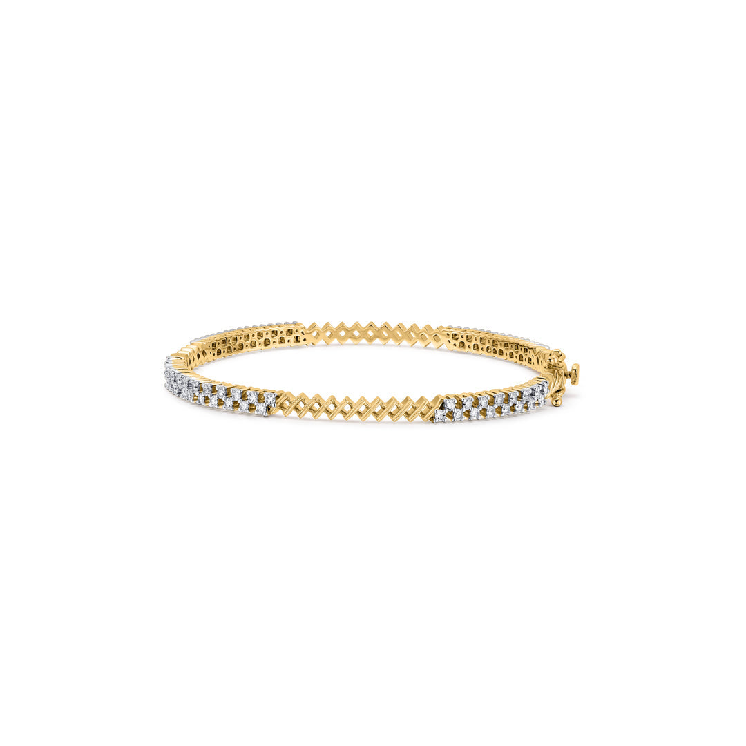 Aura Spark Diamond & Gold Bangles for Women