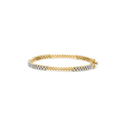 Aura Spark Diamond & Gold Bangles for Women