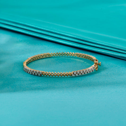Aura Spark Diamond & Gold Bangles for Women
