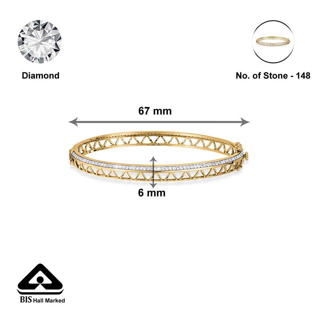 Regal Line Diamond & Gold Bangles for Women
