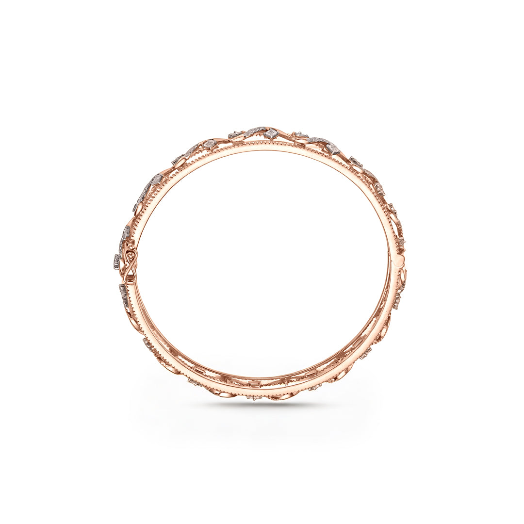 Crystal Mesh Diamond & Gold Bangles for Women