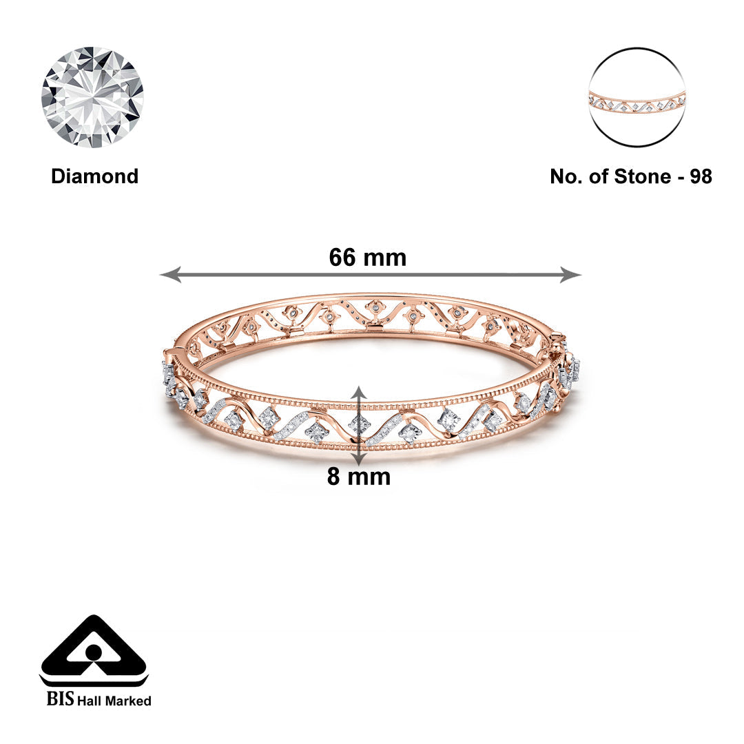 Crystal Mesh Diamond & Gold Bangles for Women