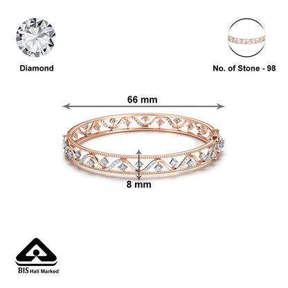 Crystal Mesh Diamond & Gold Bangles for Women