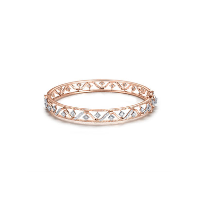 Crystal Mesh Diamond & Gold Bangles for Women