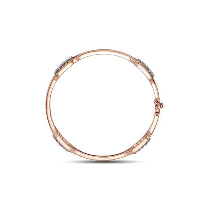 Velvet Weave Diamond & Gold Bangles for Women