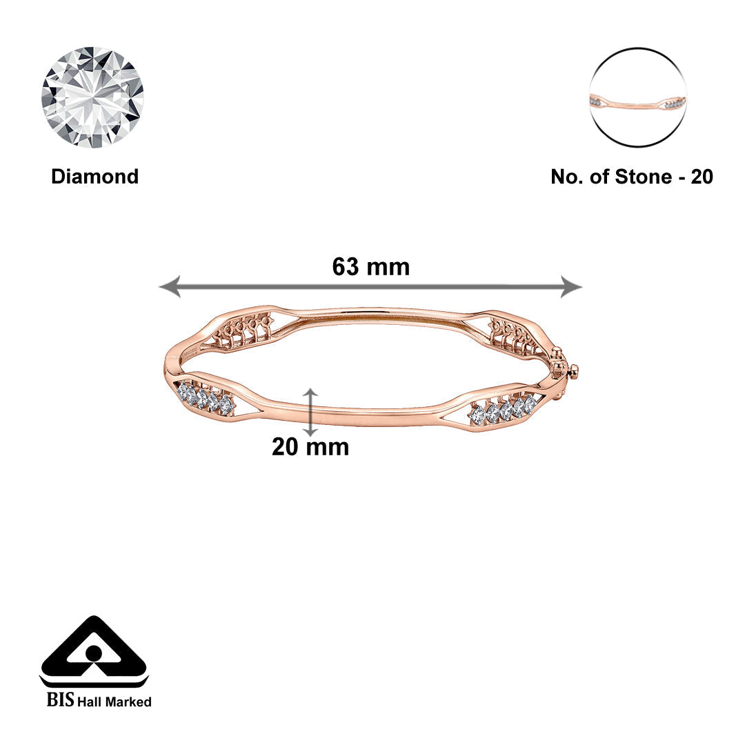 Velvet Weave Diamond & Gold Bangles for Women