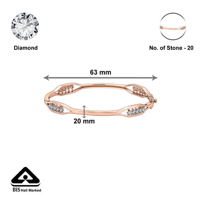 Velvet Weave Diamond & Gold Bangles for Women