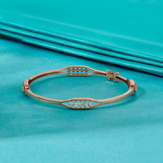Velvet Weave Diamond & Gold Bangles for Women