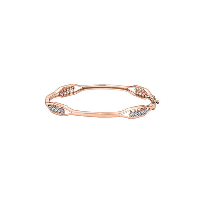 Velvet Weave Diamond & Gold Bangles for Women