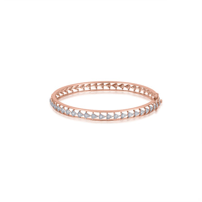 Star Curve Diamond & Gold Bangles for Women