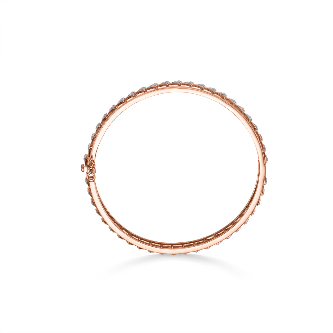 Star Curve Diamond & Gold Bangles for Women