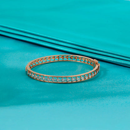 Star Curve Diamond & Gold Bangles for Women