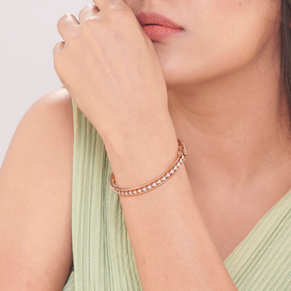 Star Curve Diamond & Gold Bangles for Women