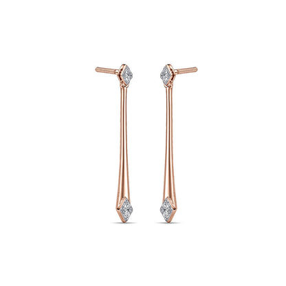 Fynora Gleam Diamond & Gold Drops & Danglers Earrings for Women