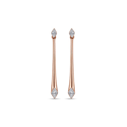 Fynora Gleam Diamond & Gold Drops & Danglers Earrings for Women