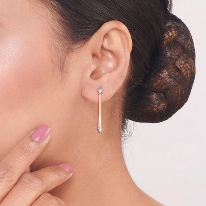 Fynora Gleam Diamond & Gold Drops & Danglers Earrings for Women