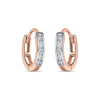 Vera Halo Diamond & Gold Hoops & Huggies Earrings for Women