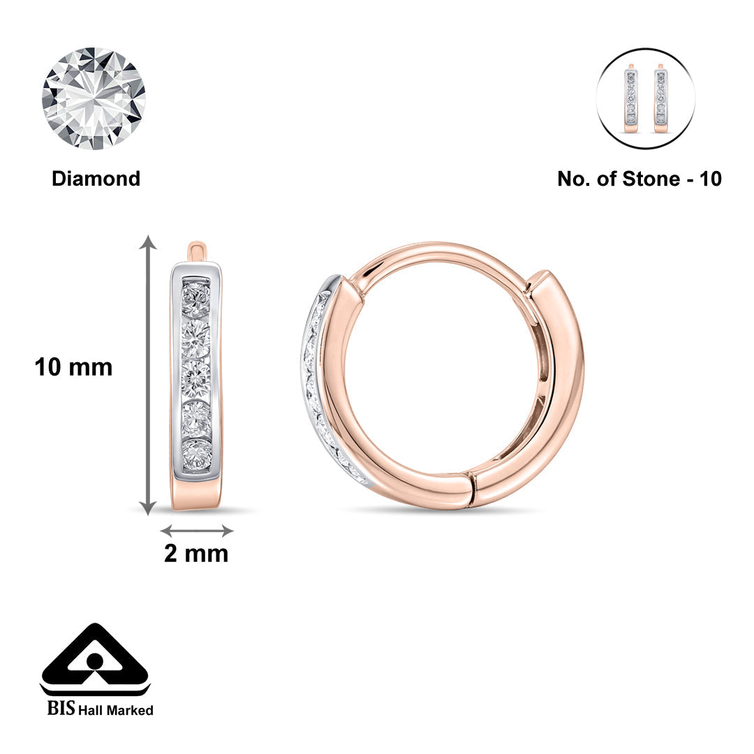 Vera Halo Diamond & Gold Hoops & Huggies Earrings for Women